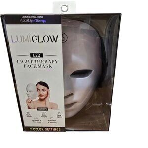 Lumiglow Led Light Therapy Face Mask w/Satin Bag 7 Color Settings New‎ in Box